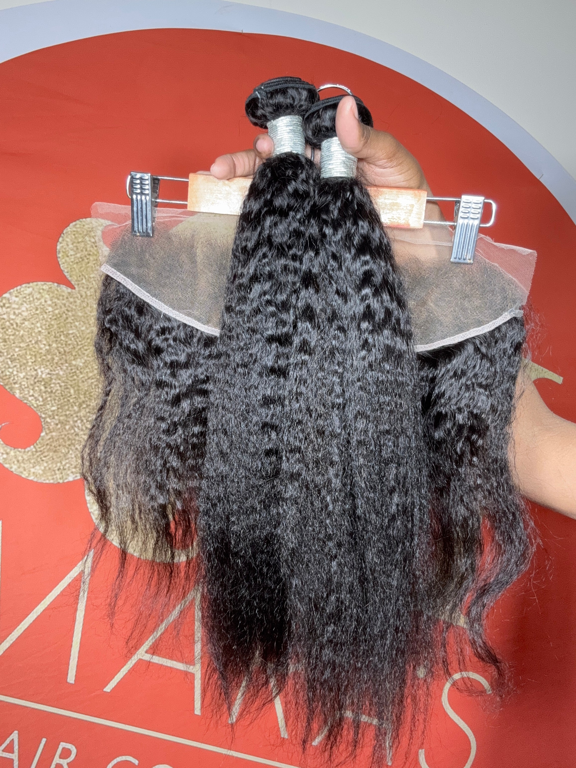 Kinky Straight 2 bundle 20”+frontal 14”