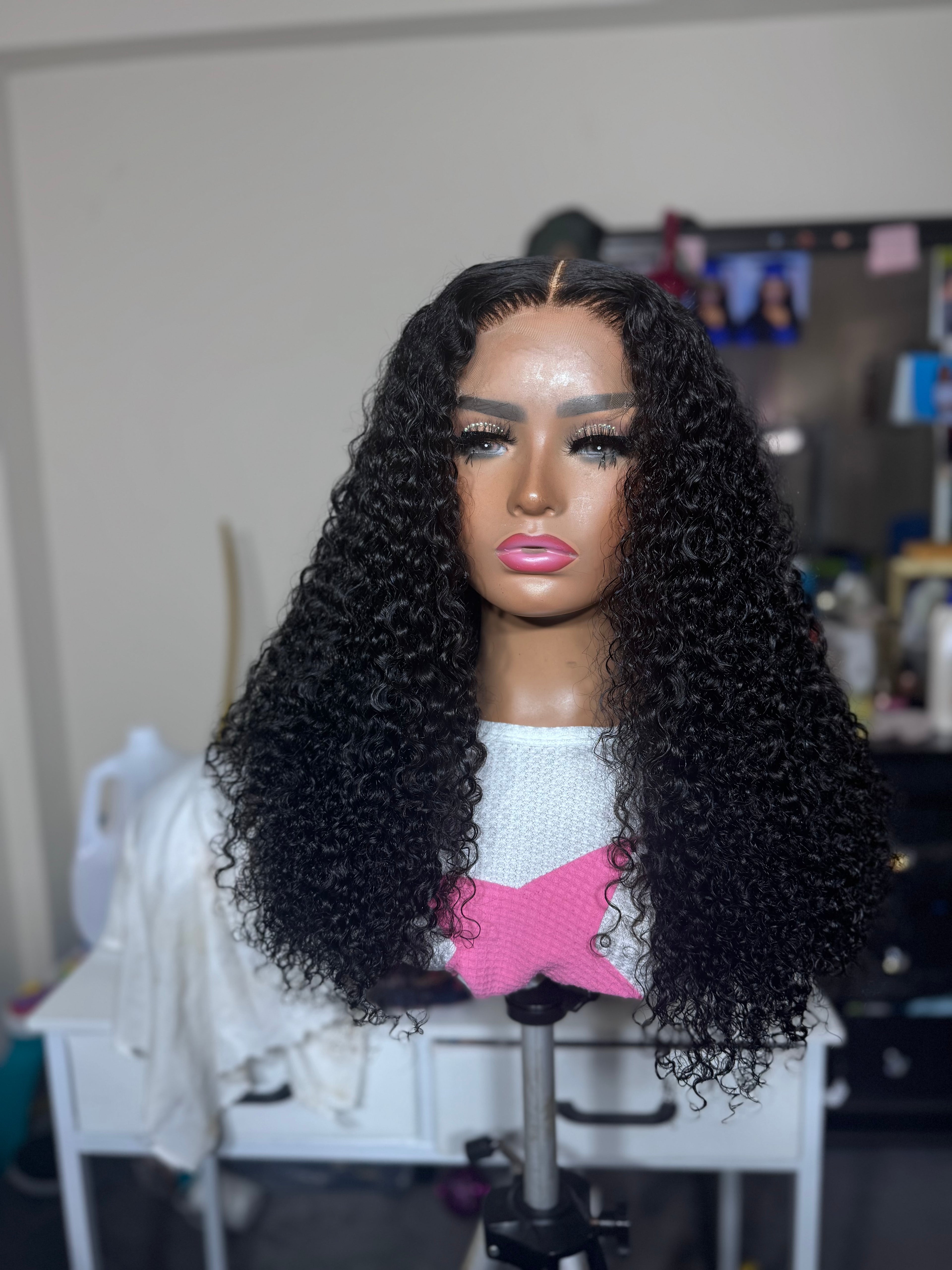 18” Burmese curly custom made wig