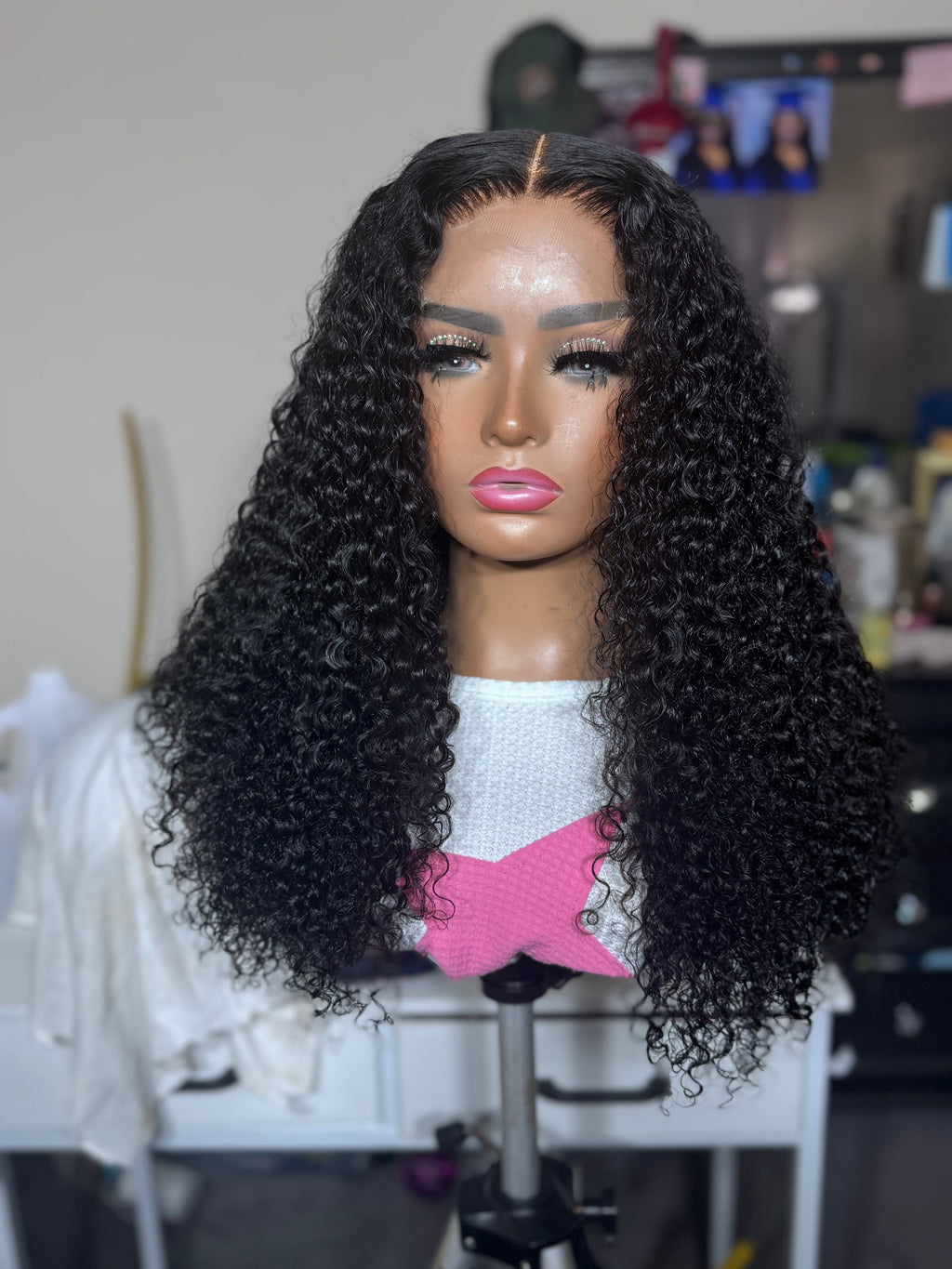 18” Burmese curly custom made wig