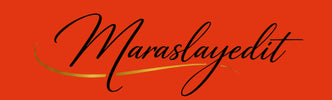 Logo with the text 'Maraslayedit' in a stylish font on a white background